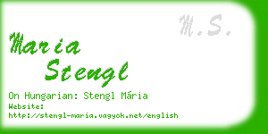 maria stengl business card
